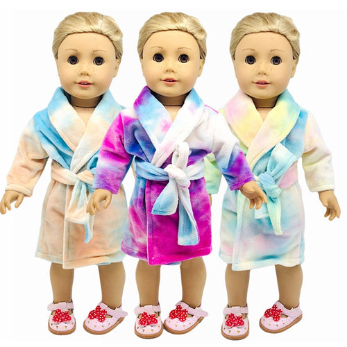 18 Inch Girl Doll Clothes Colorful Nightgown Doll Clothes Pajamas Accessories