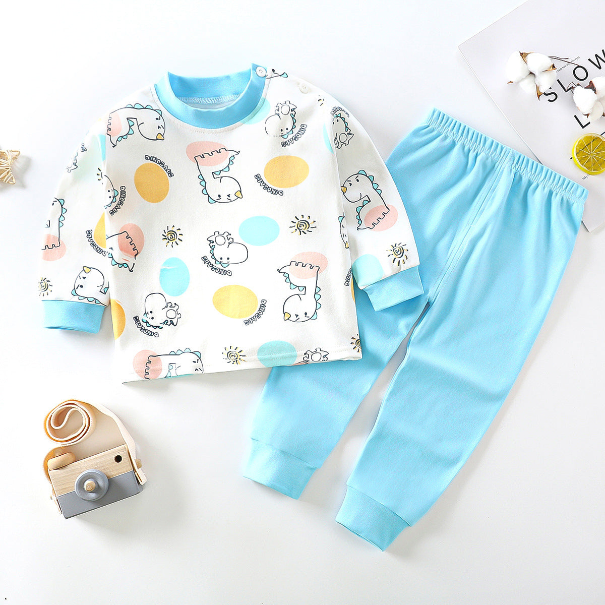 Children's Suit Pure Cotton Baby Clothes Warm Loungewear Autumn Clothes Children's Wear