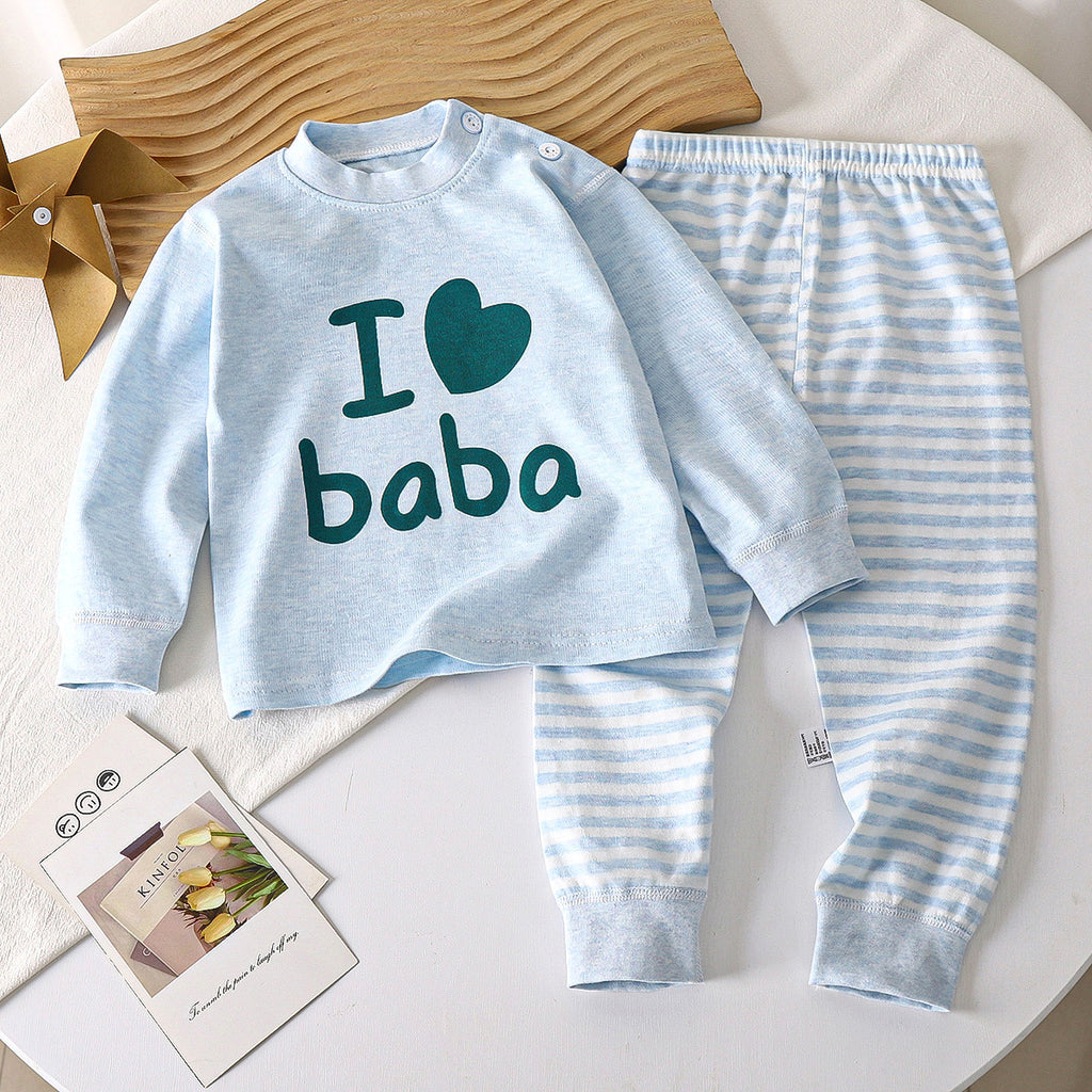 Children's Suit Pure Cotton Baby Clothes Warm Loungewear Autumn Clothes Children's Wear